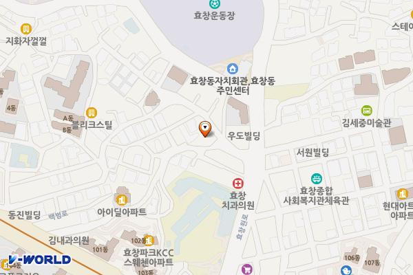 용산구시설관리공단본부 위치 지도 — 서울특별시 용산구 효창원로69가길 2 (효창동)