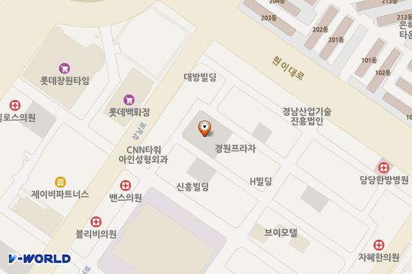 롯데메디컬 앞 노외 위치 지도 — 경상남도 창원시 성산구 상남동 13-1