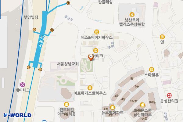새꿈 어린이공원 위치 지도 — 서울특별시 용산구 동자동8
