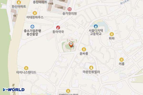 이태원 어린이공원 위치 지도 — 서울특별시 용산구 이태원동 287-1