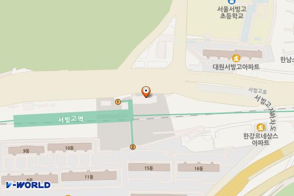 서빙고역 위치 지도 — 서울특별시 용산구 서빙고로 238 (서빙고동, 서빙고역)