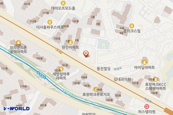 광성빌딩(민간개방지정) 위치 지도 — 서울특별시 용산구 백범로43길8