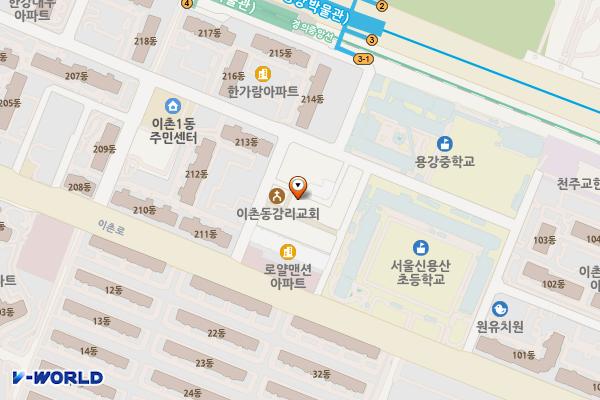 이촌종합시장 개방화장실 (민간개방지정) 위치 지도 — 서울특별시 용산구 이촌로77길 19