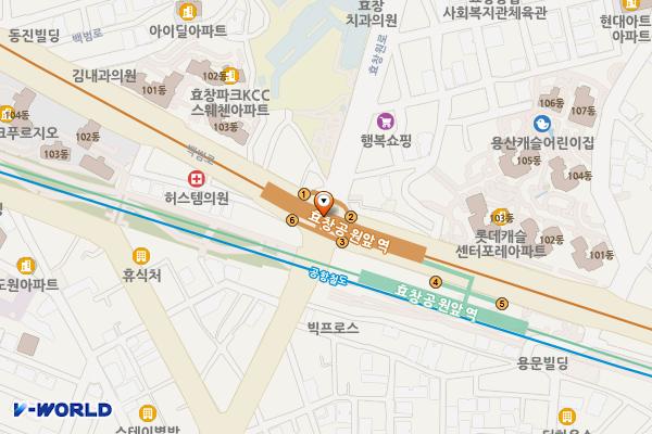 효창공원앞역 위치 지도 — 서울특별시 용산구 원효로71길 40 (용문동)