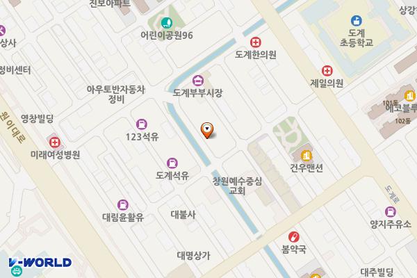 도계부부시장 공영주차장 위치 지도 — 경상남도 창원시 의창구 도계동 350-13