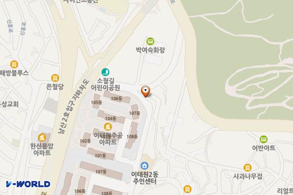 이태원2 공중화장실 위치 지도 — 서울특별시 용산구 소월로38가길 8