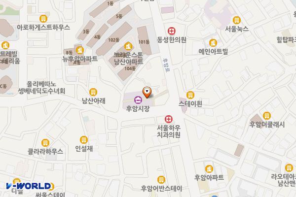 후암4 공중화장실 위치 지도 — 서울특별시 용산구 한강대로104길 77