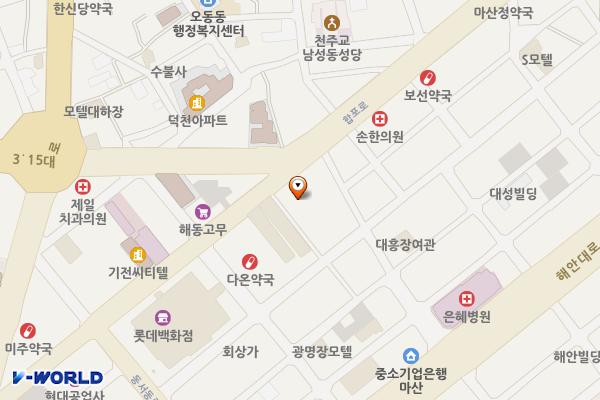 마산어시장(서부공영) 위치 지도 — 경상남도 창원시 마산합포구 신포동2가 16