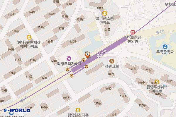 행당역(5) 위치 지도 — 서울특별시 성동구 행당동 317-241 행당역