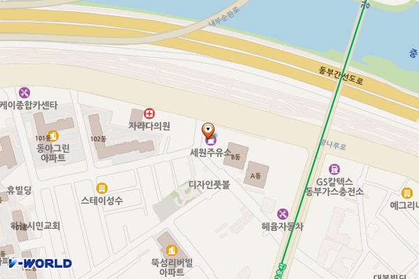 세원주유소 위치 지도 — 서울특별시 성동구 광나루로 184 (성수동1가)