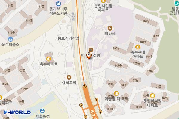미타사 위치 지도 — 서울특별시 성동구 독서당로40길 21, 미타사 (옥수동)