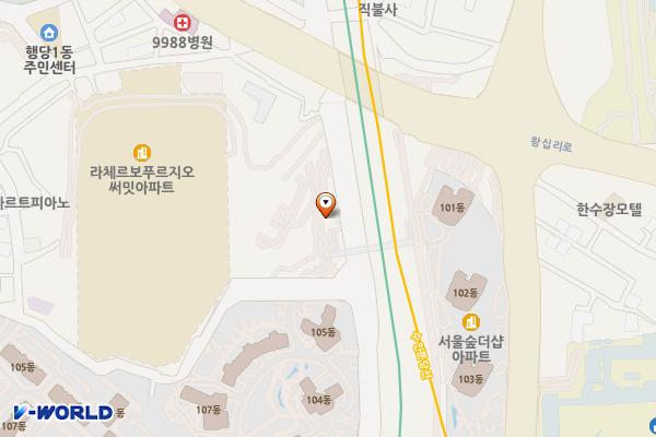 행당6구역근린공원 위치 지도 — 서울특별시 성동구 고산자로2길 77