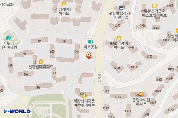 미소어린이공원 위치 지도 — 서울특별시 성동구 하왕십리동 1055