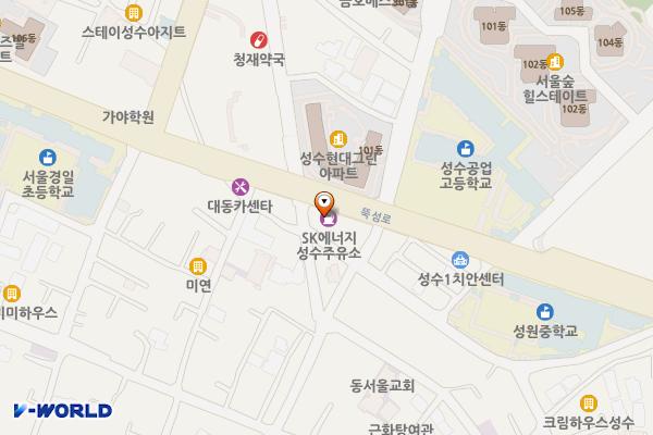 성수주유소 위치 지도 — 서울특별시 성동구 뚝섬로 352 (성수동1가)