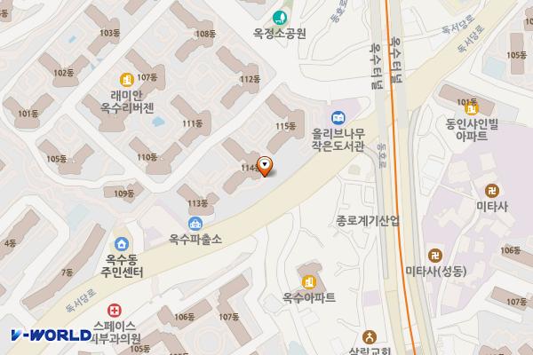 옥수리버젠상가 화장실 위치 지도 — 서울특별시 성동구 독서당로 223, 래미안 옥수 리버젠 상가 (옥수동)