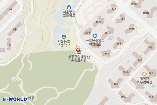 매봉산 숲속도서관 위치 지도 — 서울특별시 성동구 매봉길 49-29