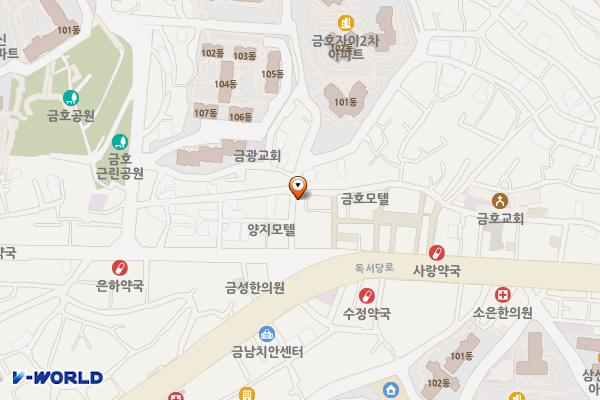 금호3가복지관(경로당) 위치 지도 — 서울특별시 성동구 금호산2길 16