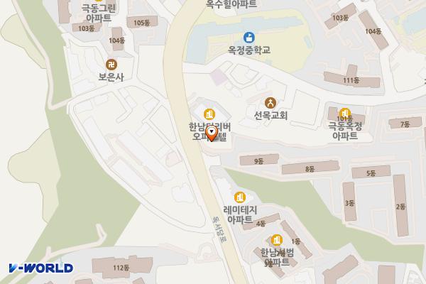 한남하이츠아파트 위치 지도 — 서울특별시 성동구 독서당로 160, 한남하이츠아파트 (옥수동)