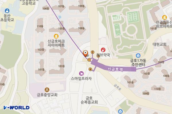 신금호역(5) 위치 지도 — 서울특별시 성동구 금호동2가 223-1 신금호역