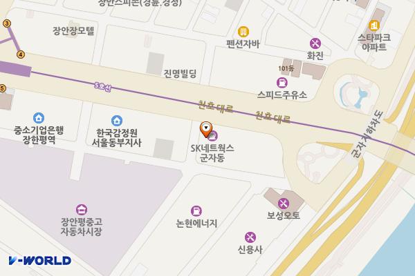 군자동주유소 위치 지도 — 서울특별시 성동구 천호대로 446, 군자동주유소 (용답동)