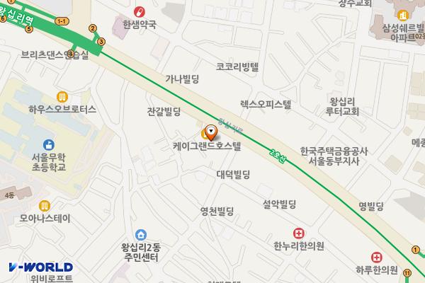 우인빌딩 위치 지도 — 서울특별시 성동구 왕십리로 339 (하왕십리동)