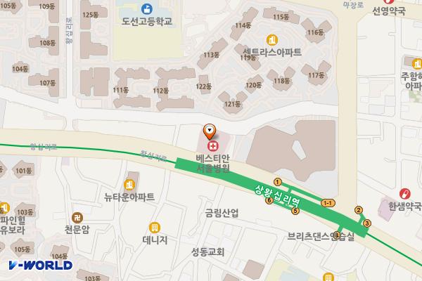 서울동인병원 위치 지도 — 서울특별시 성동구 왕십리로 382, 동인병원 (하왕십리동)