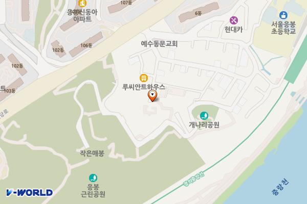 응봉암벽공원 위치 지도 — 서울특별시 성동구 독서당로60길 13-1