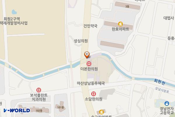 회산교 위치 지도 — 경상남도 창원시 마산합포구 상남동 317-1