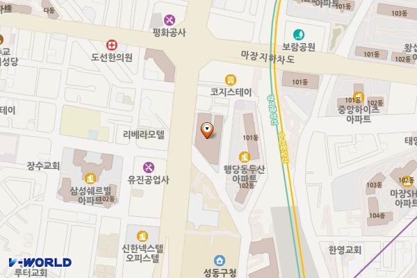 성동샤르망 오피스텔 위치 지도 — 서울특별시 성동구 고산자로 284