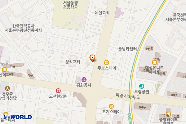 정호주유소 위치 지도 — 서울특별시 성동구 고산자로 303 (마장동)