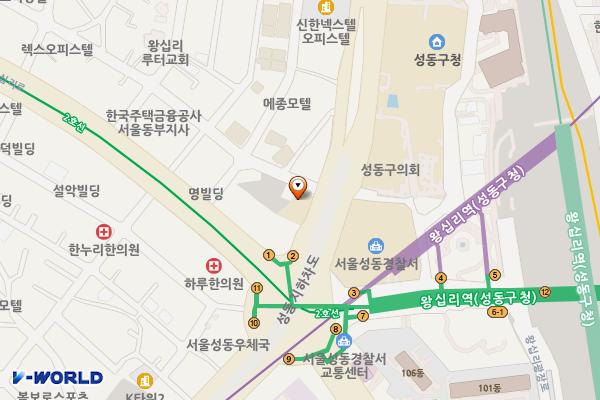 왕십리119안전센터 위치 지도 — 서울특별시 성동구고산자로 249 (도선동)
