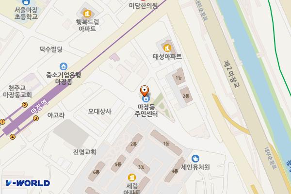 마장동주민센터 위치 지도 — 서울특별시 성동구 마장로42길 11