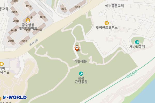 응봉산팔각정 위치 지도 — 서울특별시 성동구 독서당로 362