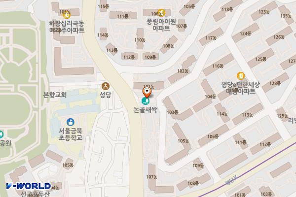 대림공원(논골새싹) 위치 지도 — 서울특별시 성동구 난계로 56