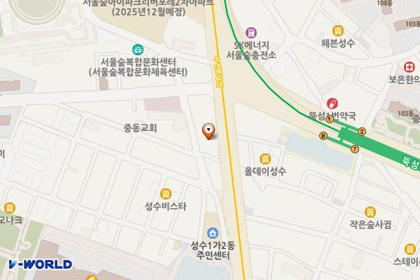 성수만세주유소 위치 지도 — 서울특별시 성동구 왕십리로 109, 성수만세주유소 (성수동1가)