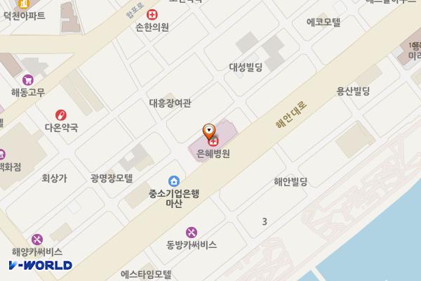 해안로 주차장 위치 지도 — 경상남도 창원시 마산합포구 남성동 246-1