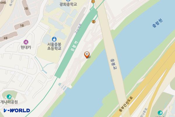 살곶이 진출부 위치 지도 — 서울특별시 성동구 살곶이길 235
