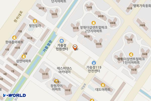 가음정시장 공영주차장 위치 지도 — 경상남도 창원시 성산구 가음동 21-3