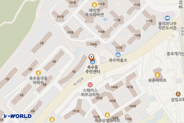 옥수동주민센터 위치 지도 — 서울특별시 성동구 독서당로 203, 옥수동 공공복합청사 (옥수동)