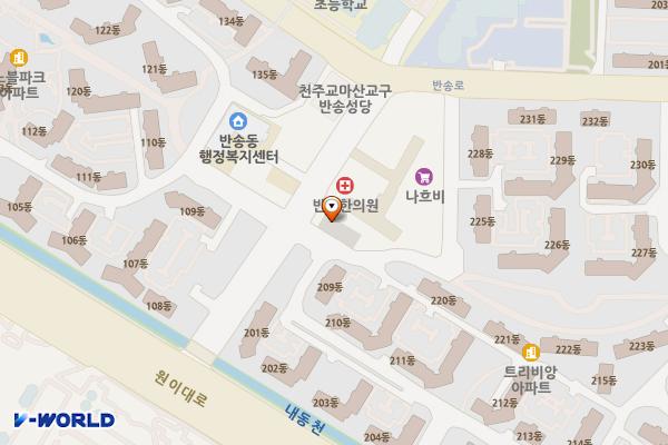 반송시장 공영주차장 위치 지도 — 경상남도 창원시 성산구 반림동 23