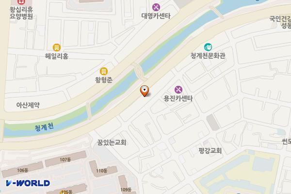 성동종합사회복지관 위치 지도 — 서울특별시 성동구 청계천호 506
