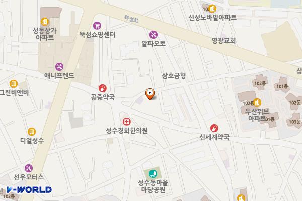 성수2가1동 공영주차장 화장실 위치 지도 — 서울특별시 성동구 성덕정길 115