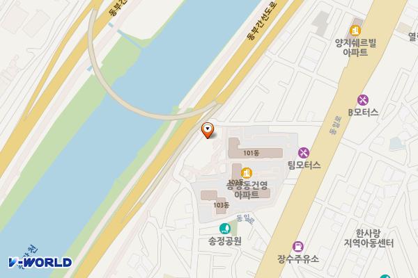 새말빗물펌프장 위치 지도 — 서울특별시 성동구 송정동 93