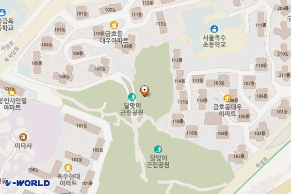 무학봉근린공원 위치 지도 — 서울특별시 성동구 왕십리로31길 29-1