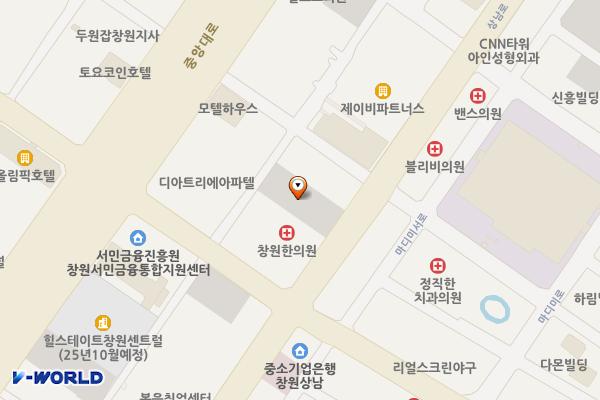 상남동 복합공영주차타워 위치 지도 — 경상남도 창원시 성산구 상남동 76-2