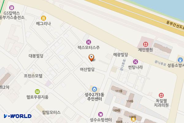 성수2가3동 공영주차장 화장실 위치 지도 — 서울특별시 성동구 광나루로4가길 23