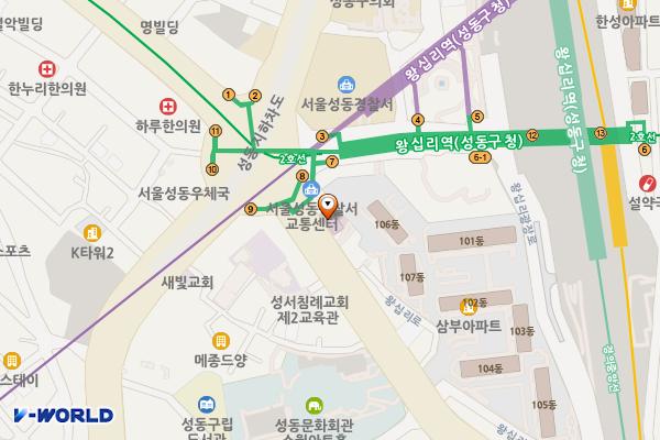 서울연세병원 위치 지도 — 서울특별시 성동구 왕십리로 296 (행당동)