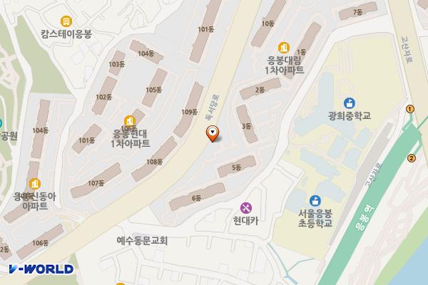 응봉대림1차 노변상가 위치 지도 — 서울특별시 성동구 독서당로 398, 노선상가 (응봉동)
