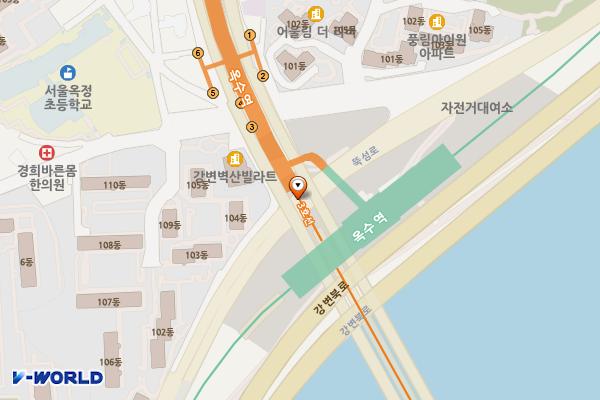 옥수역(3) 위치 지도 — 서울특별시 성동구 옥수동 168-1 옥수역