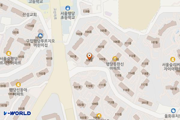 행당한신아파트상가 위치 지도 — 서울특별시 성동구 고산자로 164 (행당동, 행당한신아파트)